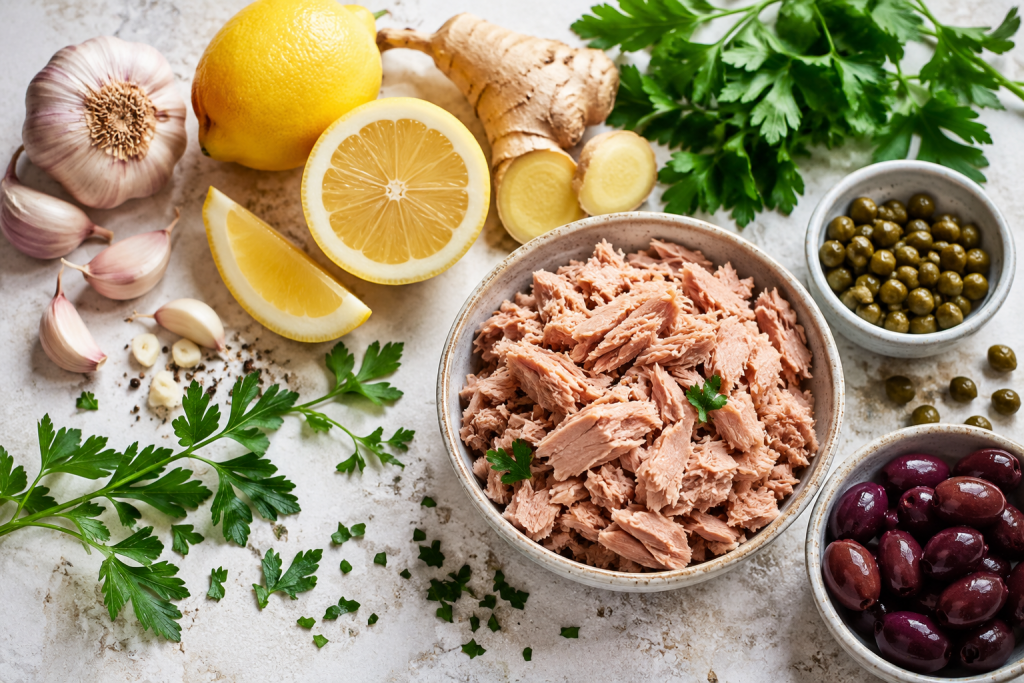 Linguine Thunfisch Rezept zubereiten.